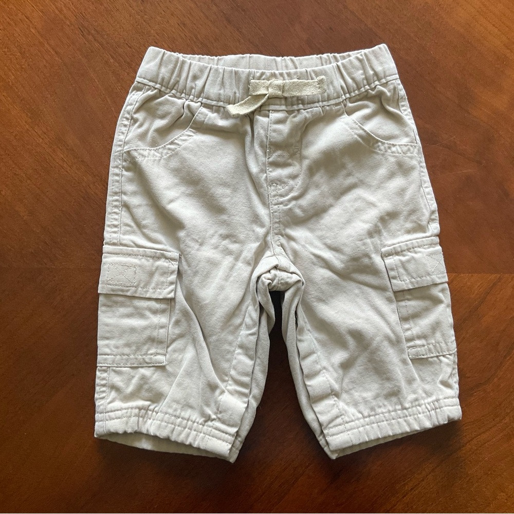 GAP Cream Casual Cargo Bottoms Elastic Waist